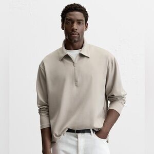 Zara Polo Sweatshirt 100% Cotton Size XL